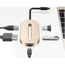 Baseus O HUB CABOOK-0V, многофункциональный USB type-C Hub